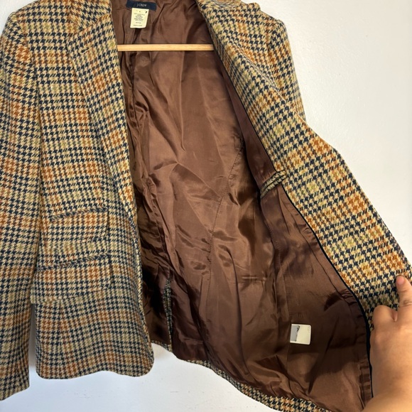 J. Crew Wool Tweed Houndstooth Blazer Size Women’s 4 - Picture 9 of 13